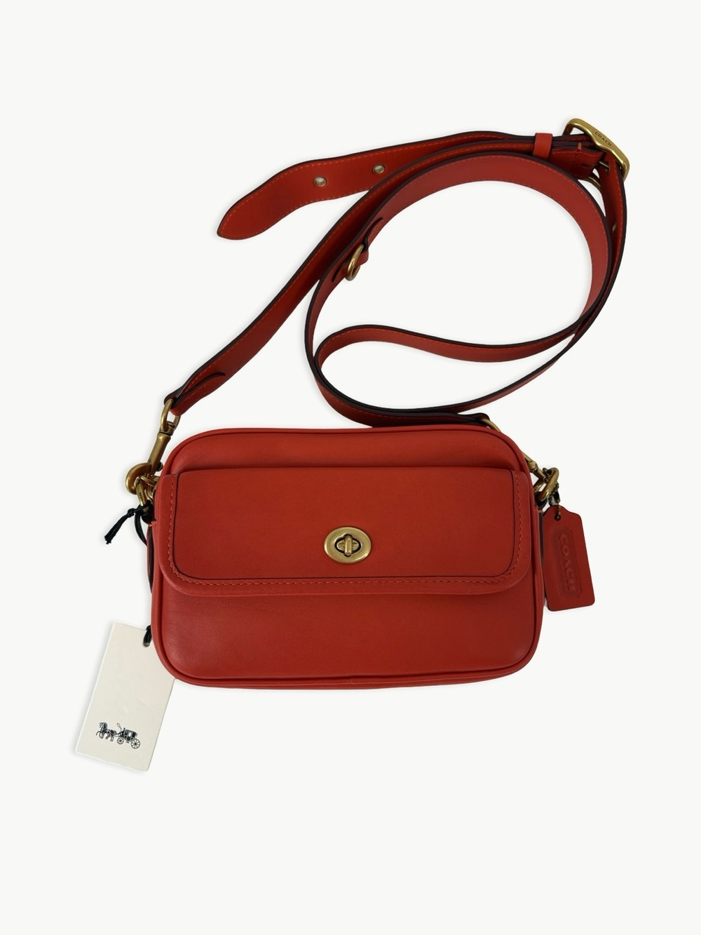 Coach 1941 Limited Edition Convertible Waist Pack Mango Glovetanned Leather NWT - Picture 2 of 16